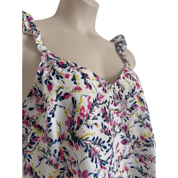 French Connection Cami Tank Size XL Sleeveless Color NWT Ruffle - Picture 2 of 8